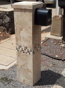 Custom Travertine Mailbox