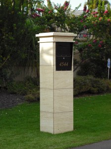 Custom Sandstone Mailbox
